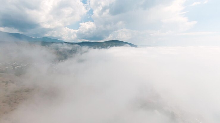 Misty Mountain Valley Aerial View