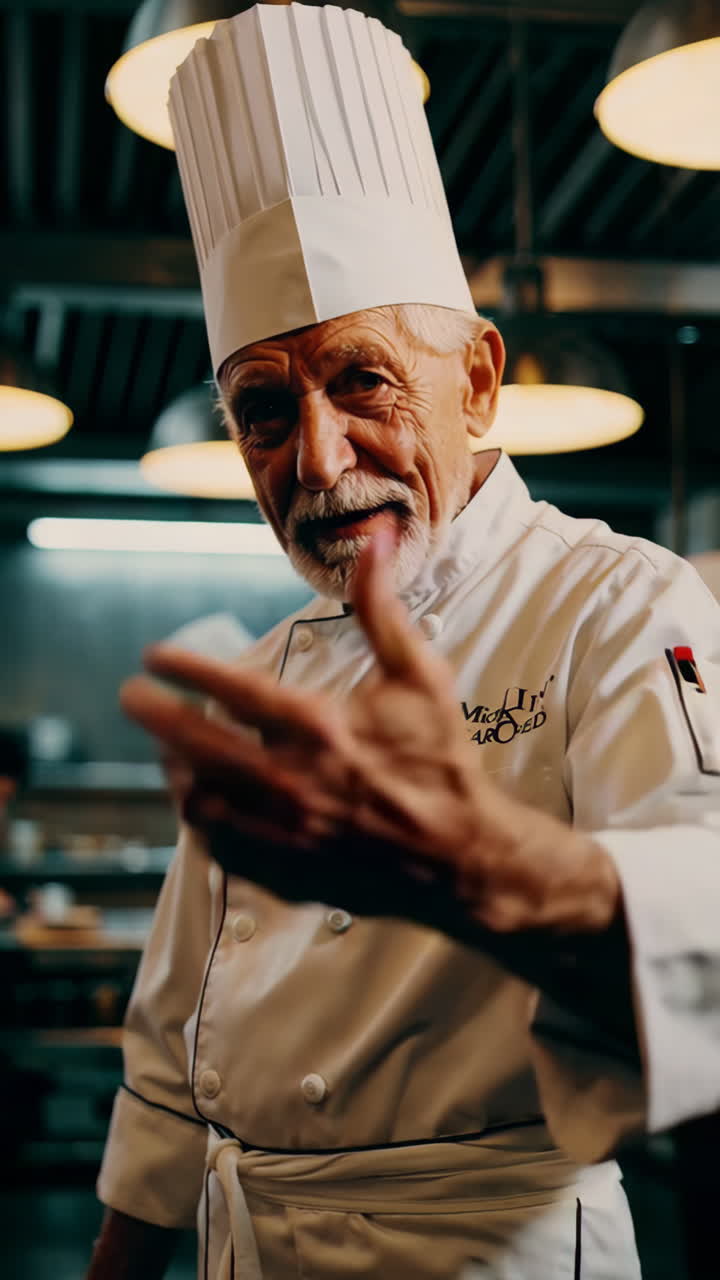 Senior Chef in a Restaurant Kitchen