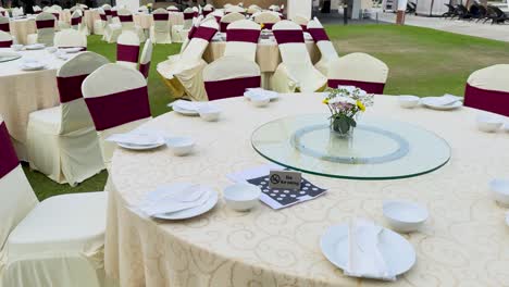 elegant outdoor setup for a formal event