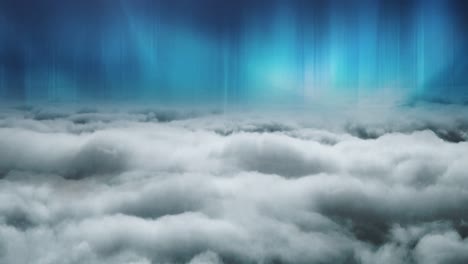 extensión de nubes y aurora