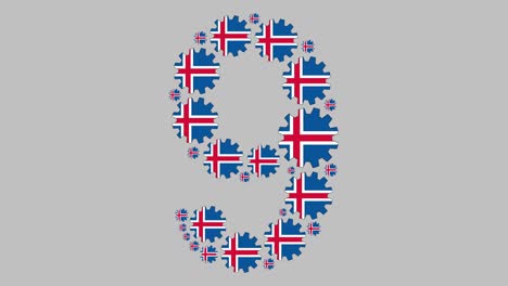 número nueve islandés