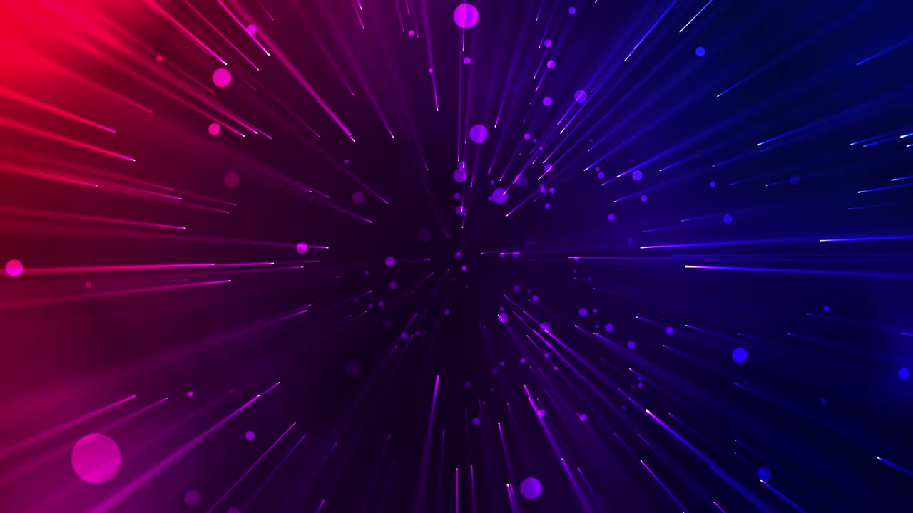 Abstract digital blue fiber optic lines moving dots background, Connected lines shallow DOF. Macro shot 3d animation motion graphics.The concepts of business, finance, game, internet, data, education, brainstorm, modern, technology, biology, digital, web