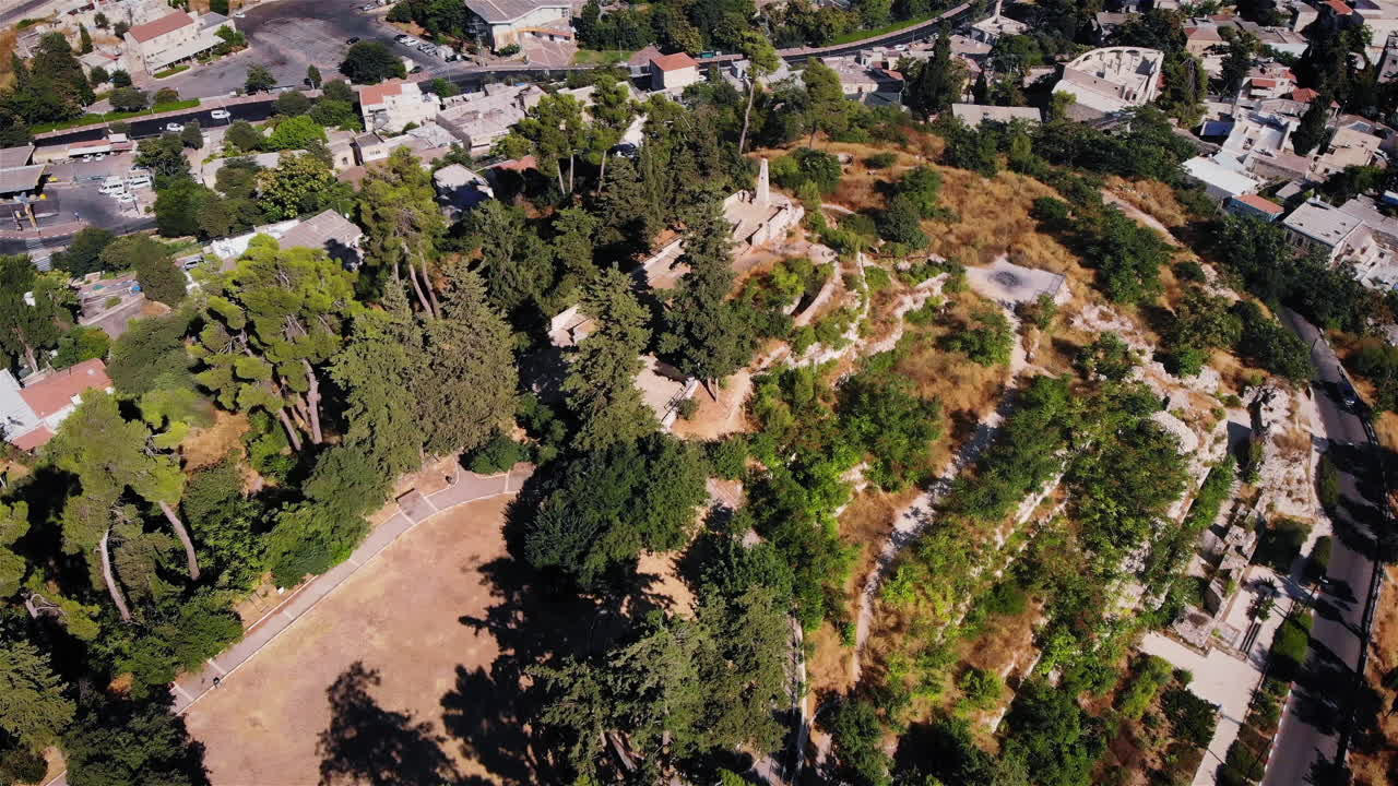 Zefat old Crusaders Fortress Aerial view