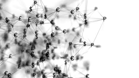 animation depicting the interconnection of currencies.