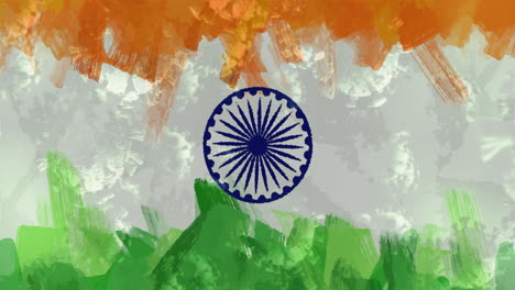 composition of covid 19 cells over indian flag