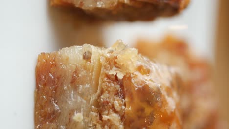 close-up of baklava