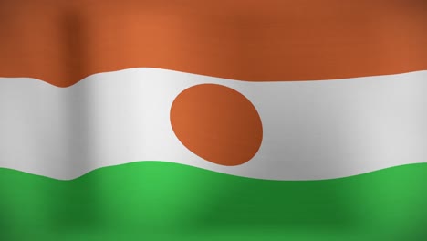 animation of waving flag of niger