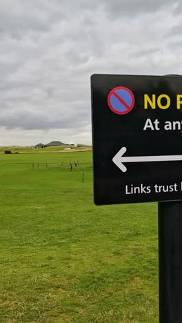 Signage at St Andrews golf course