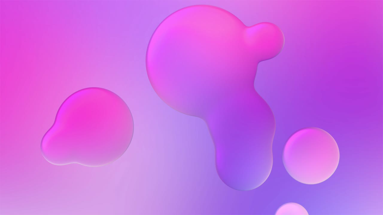 Abstract background with morphing circles and spheres. colorful gradient backdrop