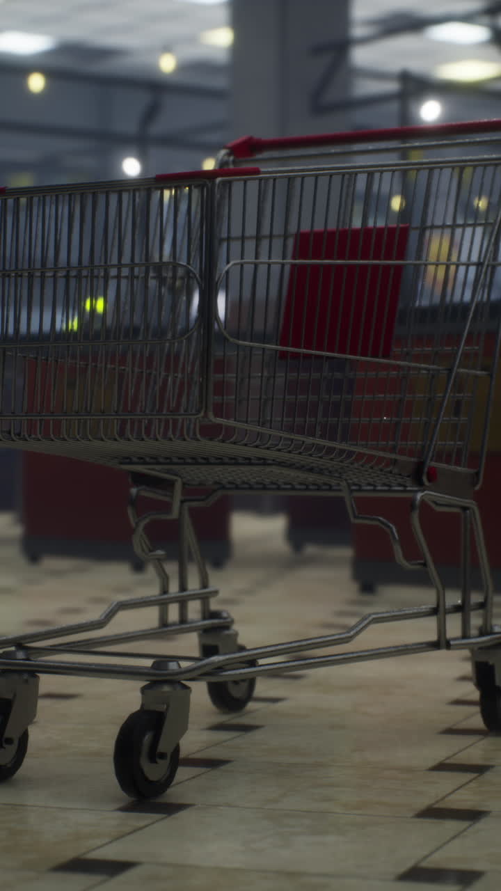 슈퍼마켓 의 빈 쇼핑 카트