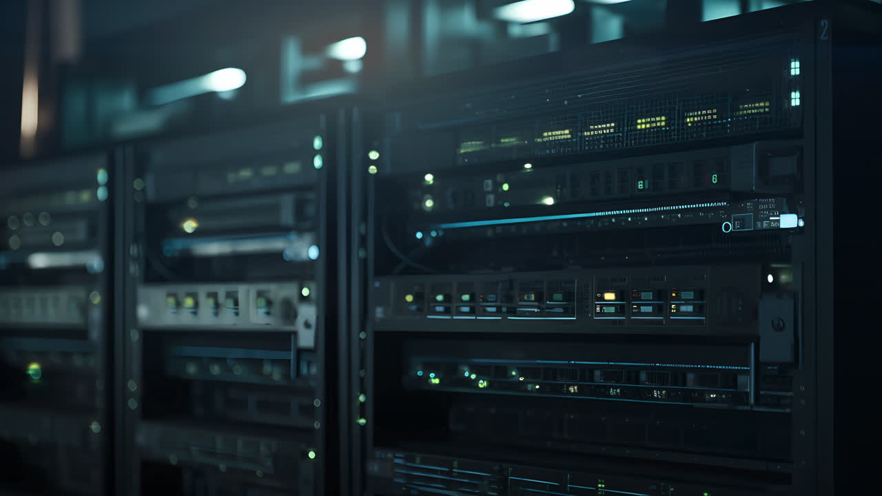 server in un centro di archiviazione di dati cloud per l'elaborazione informatica di intelligenza artificiale