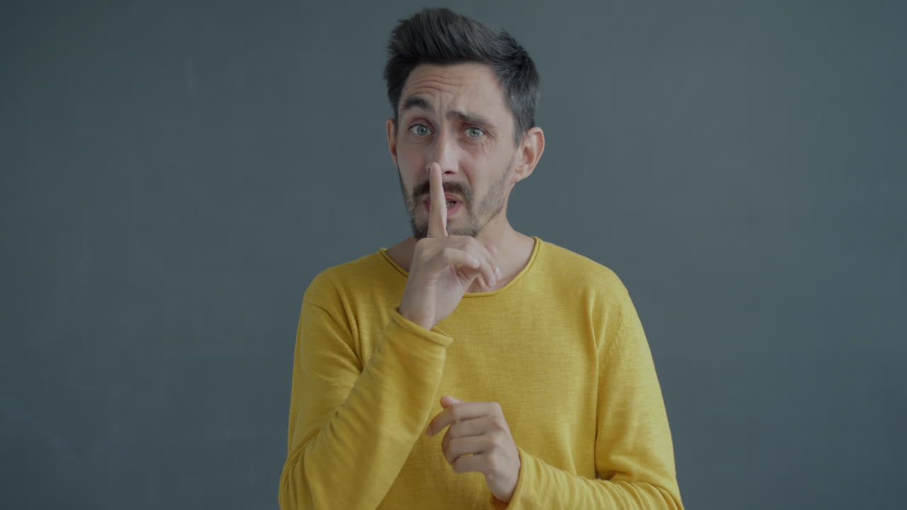 Man Expressing Discomfort or Confusion