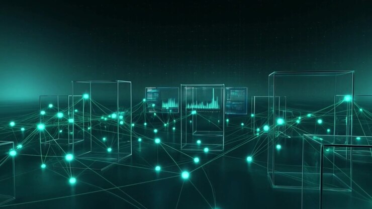 Digital Network Connection with Floating Data Cubes and Graphs