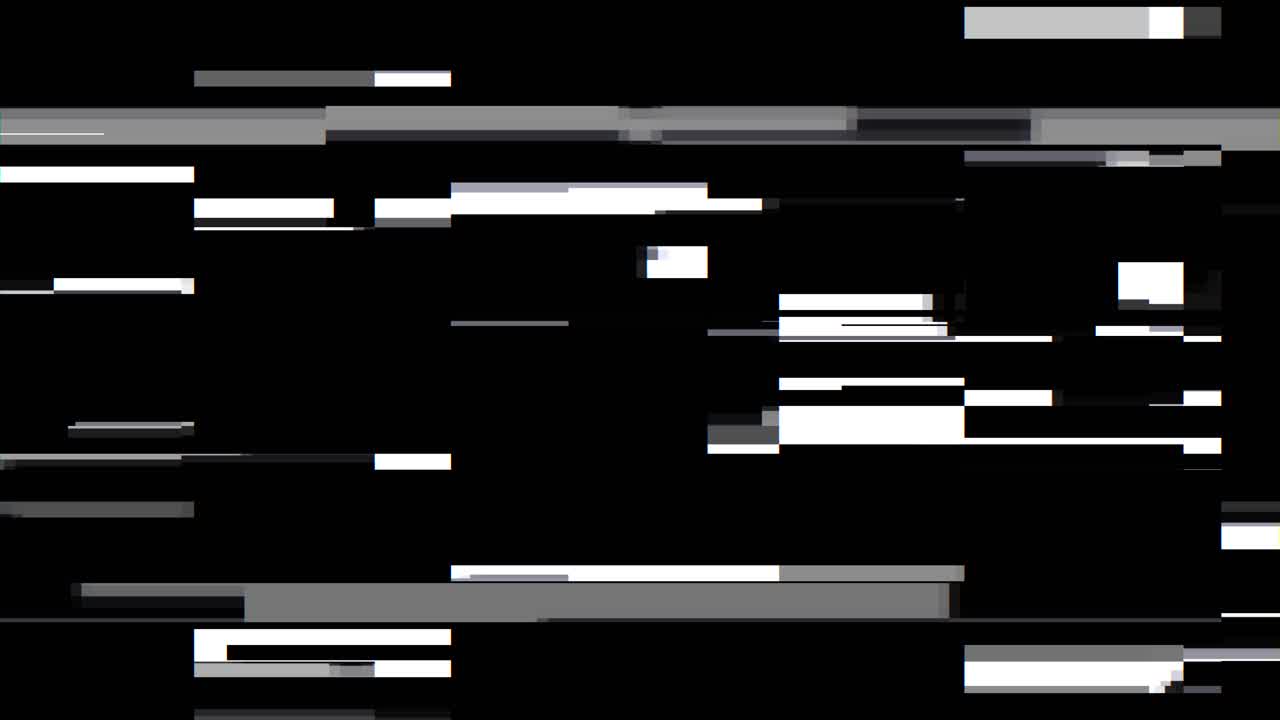 A flickering analog tv signal with bad interference static bar loop animation vhs defects noise and