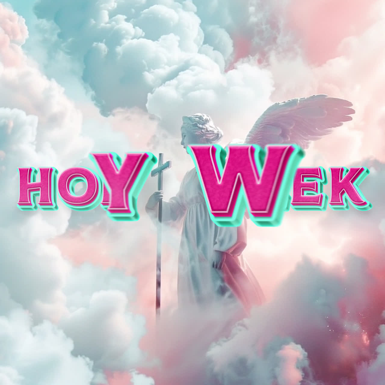 Holy Week Angel in Celestial Clouds