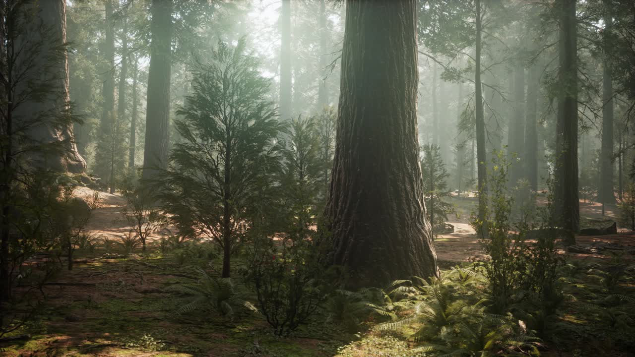 amanecer en las secuoyas, general grant grove, parque nacional de las secuoyas