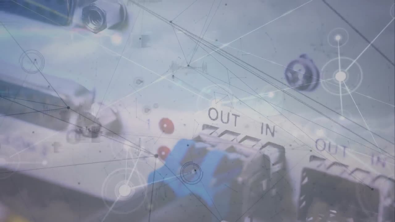 연결 네트워크의 애니메이션 및 서버를 통해 데이터 처리