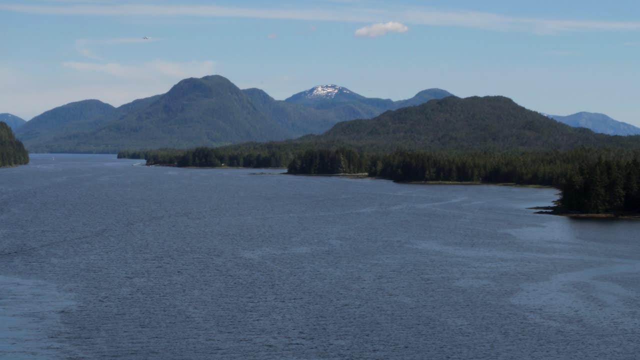 Tongass Narrows East Channel. Sailing out from Ketchikan, Alaska.