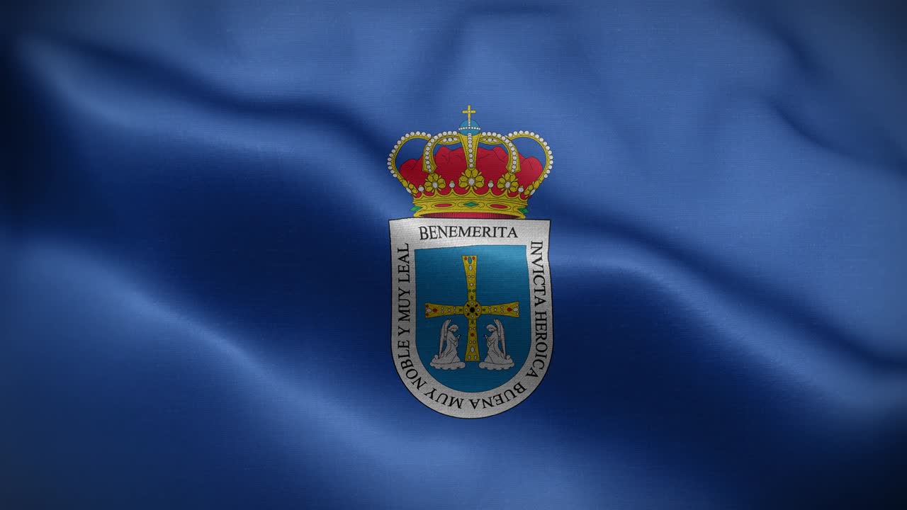 oviedo bandera de españa fondo de bucle 4k