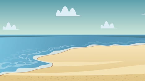 temporada de verano en la escena del paisaje marítimo de la playa