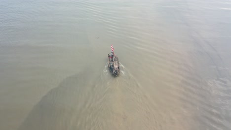 fishing boat on river