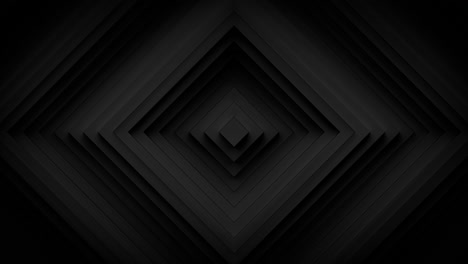 black concentric rhombs with ripple effect seamless loop 3d render animation