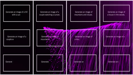 animation of artificial intelligence text and data processing