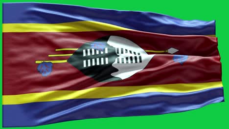 4k highly detailed flag of swaziland - swaziland flag high detail - national flag swaziland wave pattern loopable elements