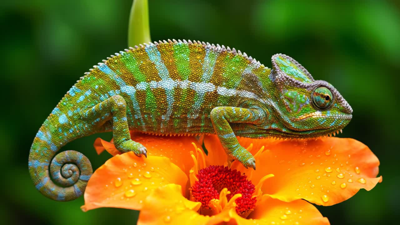 Chameleon on a Flower