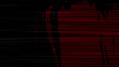 Animation-of-multiple-black-and-red-squiggles-and-lines-moving-on-seamless-loop