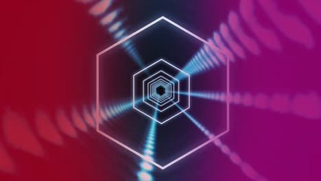 túnel hexagonal digital