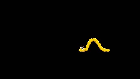 gusano de ganso amarillo de dibujos animados