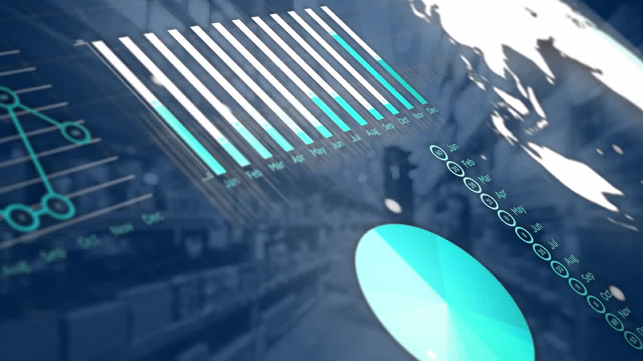 Animation af databehandling over lager