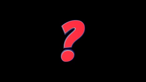 punto de interrogación alfabeto letra cómica, con alfa mate, bucle