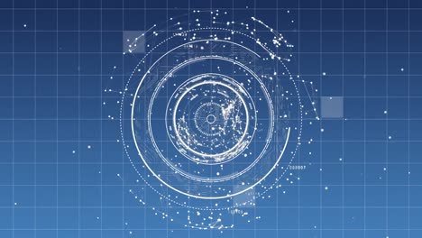 Globe with small particles floating around it