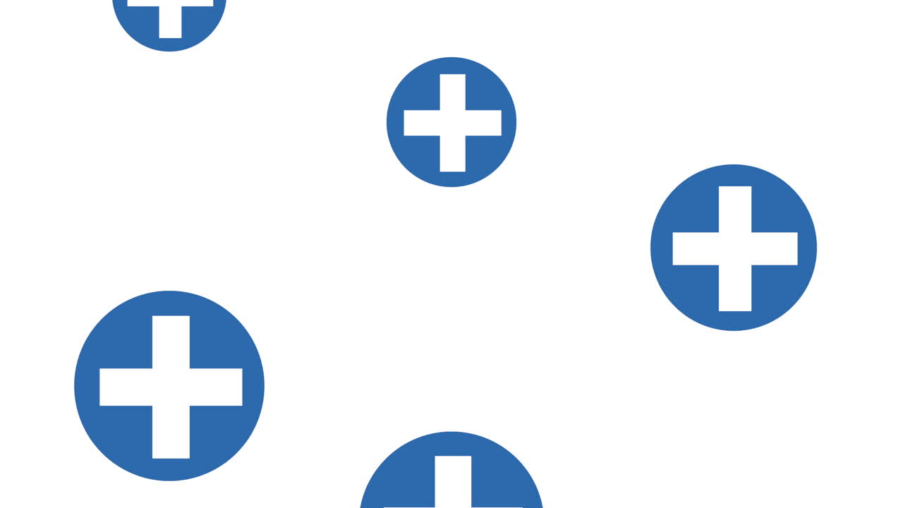 Blue Circle Plus Symbols