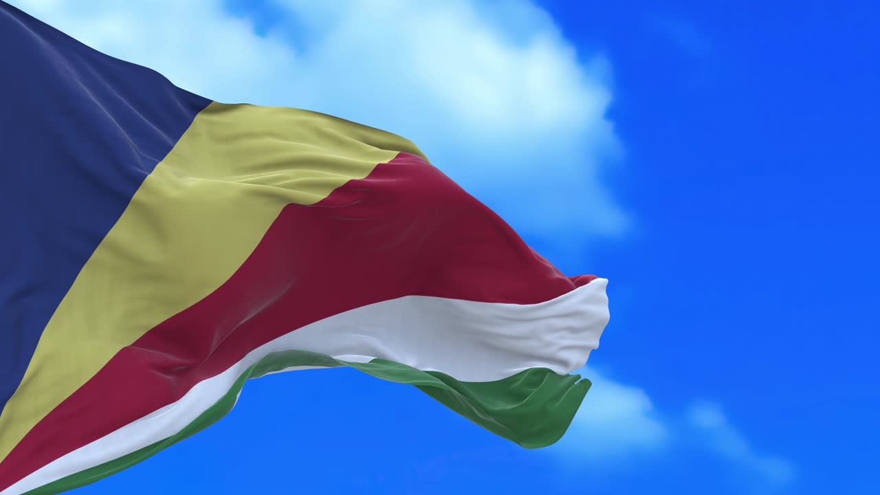 el bucle sin costuras de la bandera de las seychelles.