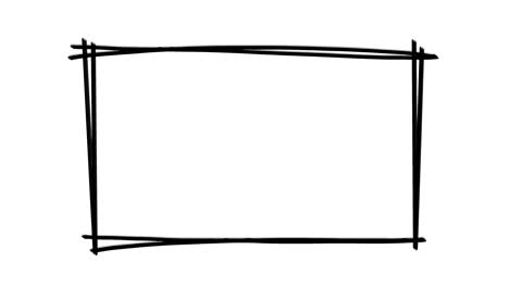 marco de dibujos dibujados a mano, animación en movimiento de parada sobre un fondo blanco