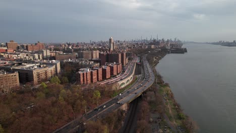 new york's west side highway and hudson river