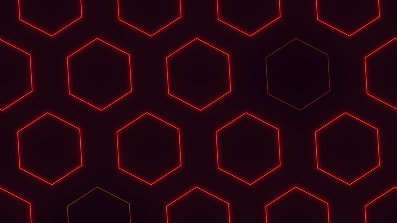 Hexagonal pattern of red lines