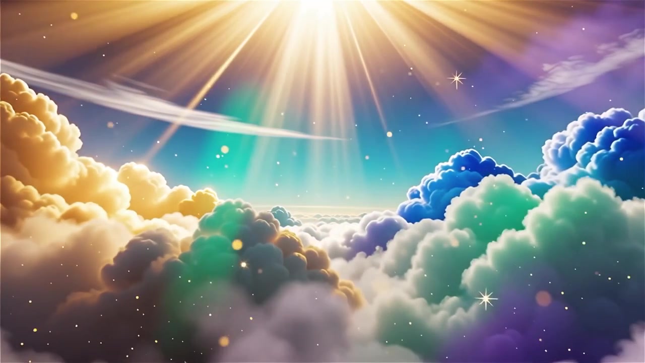 Christian Heavenly Light Worship Background