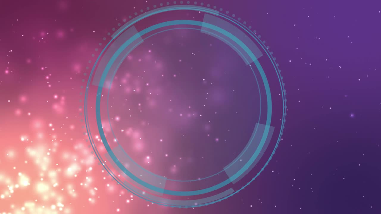 Sparkles bursting lower-left initiating shield forming turquoise rings pulsing visualizing security