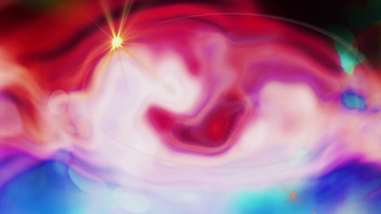 Bright starburst in colorful abstract swirl animation, vibrant and dynamic design