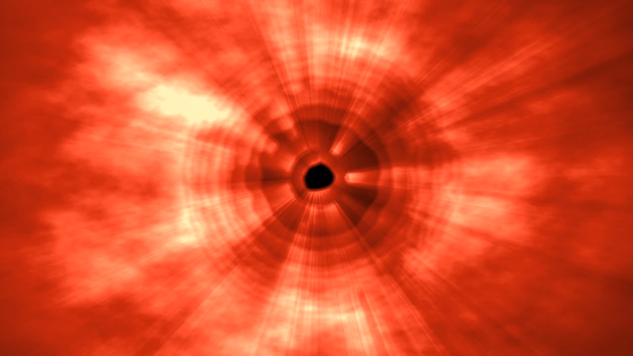 Cerchio astratto colorato con raggi di luce