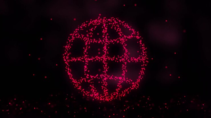 Red Glowing Sphere Abstract Design
