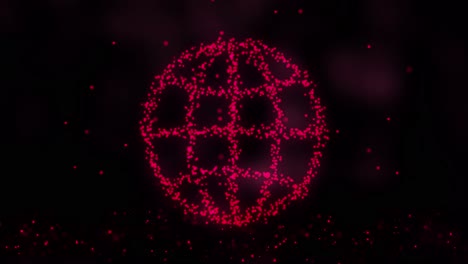 diseño abstracto de esfera roja brillante