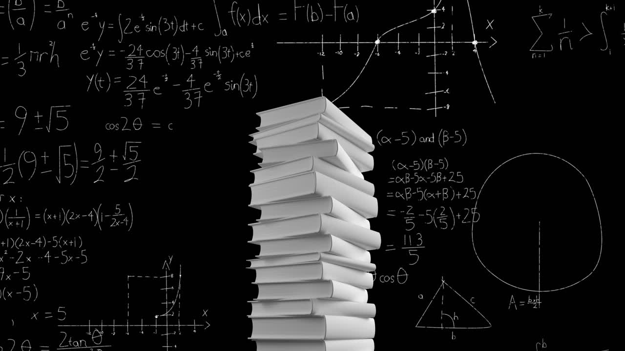 책과 수학 방정식과 그래프의  ⁇ 어리