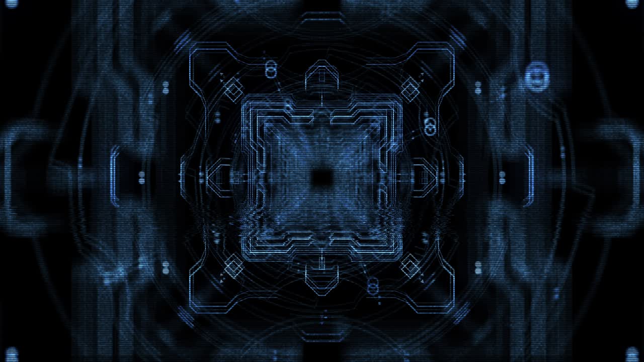 Display Digitale Caleidoscopico a Sovrimpressione con Loop di Distorsione