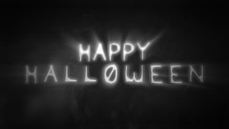 feliz halloween en la pared negra oscura
