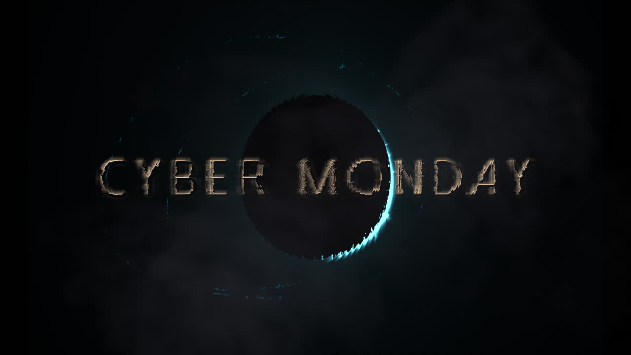 lunes cibernético con gran planeta y luz en galaxia